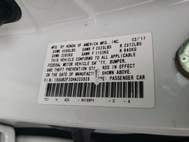 2017 ACURA TLX 19UUB2F30HA005909