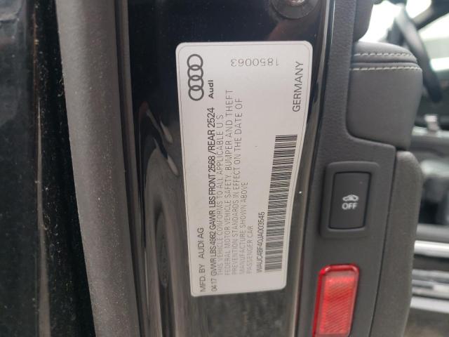 2018 AUDI S4 PRESTIG WAUC4BF40JA003545
