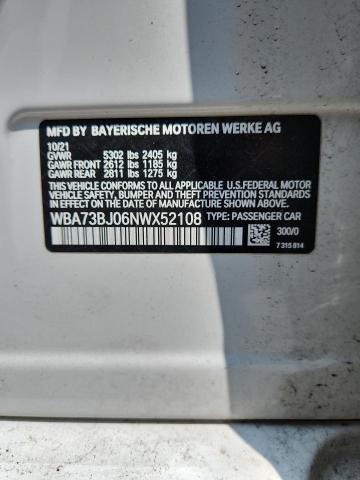 2022 BMW 540 XI WBA73BJ06NWX52108