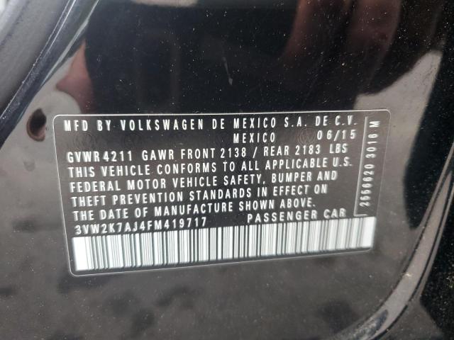 2015 VOLKSWAGEN JETTA BASE 3VW2K7AJ4FM419717
