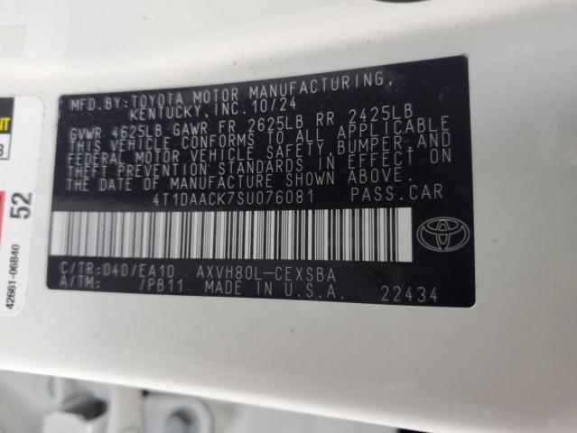 2025 TOYOTA CAMRY XSE - 4T1DAACK7SU076081