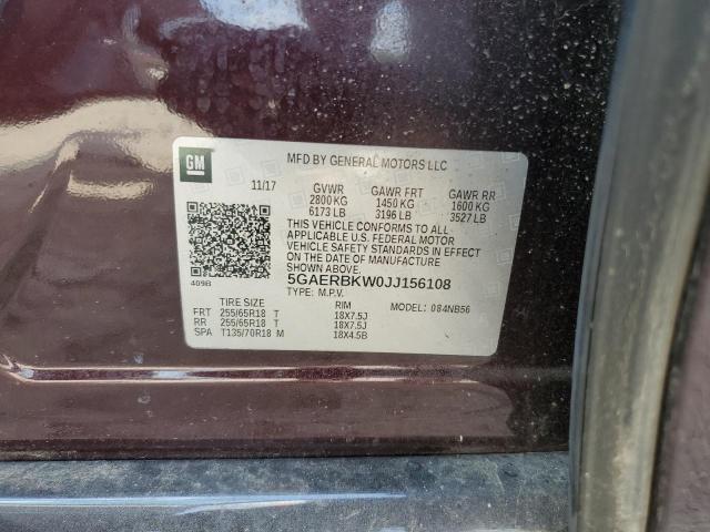 2018 BUICK ENCLAVE ES 5GAERBKW0JJ156108
