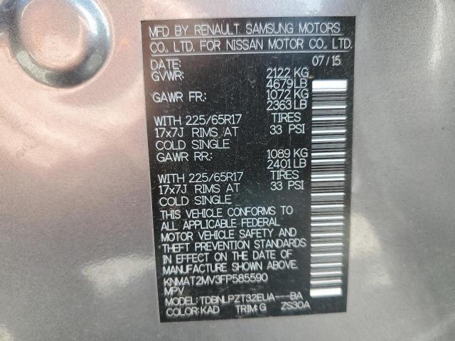 2015 NISSAN ROGUE S - KNMAT2MV3FP585590