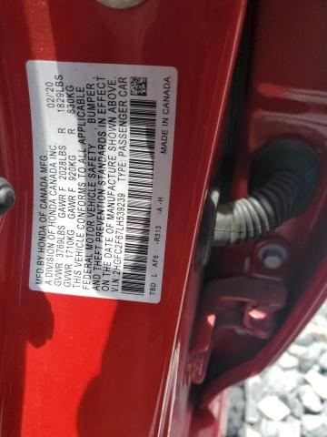 2020 HONDA CIVIC LX 2HGFC2F67LH539239