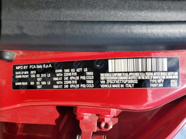 2016 FIAT 500X TREKK ZFBCFXET7GP388002