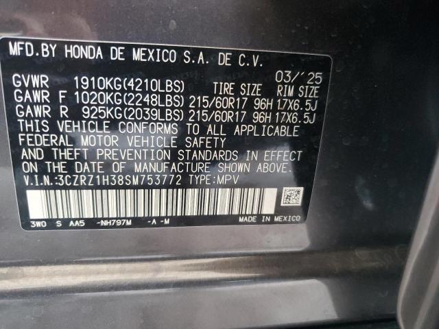 2025 HONDA HR-V LX 3CZRZ1H38SM753772