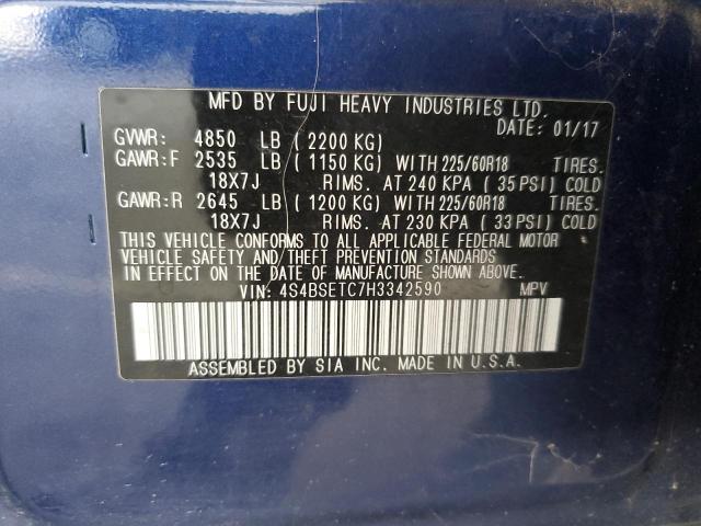 2017 SUBARU OUTBACK TO 4S4BSETC7H3342590
