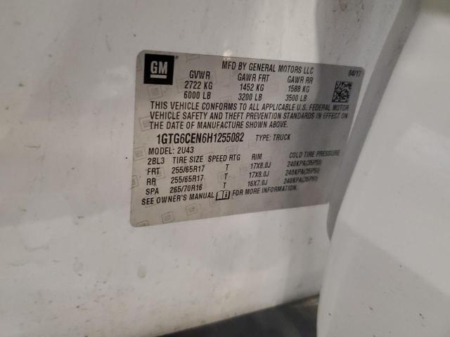 2017 GMC CANYON SLE 1GTG6CEN6H1255082