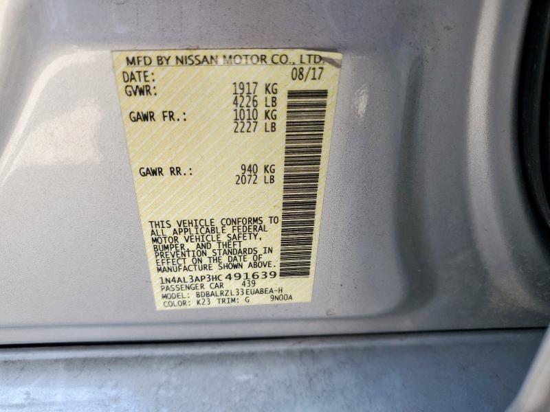 2017 NISSAN ALTIMA 2.5 - 1N4AL3AP3HC491639