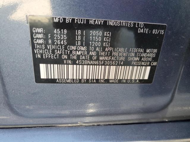 2015 SUBARU LEGACY 2.5 4S3BNAN65F3056214
