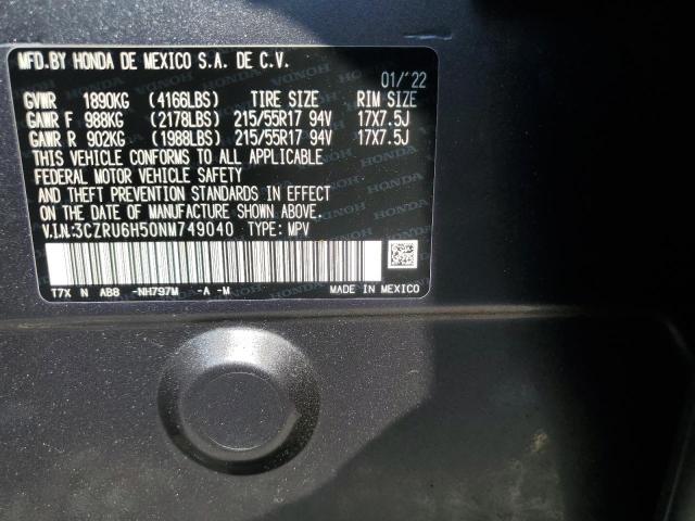 2022 HONDA HR-V EX - 3CZRU6H50NM749040