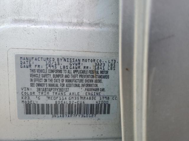 2015 NISSAN SENTRA 3N1AB7AP7FY360127