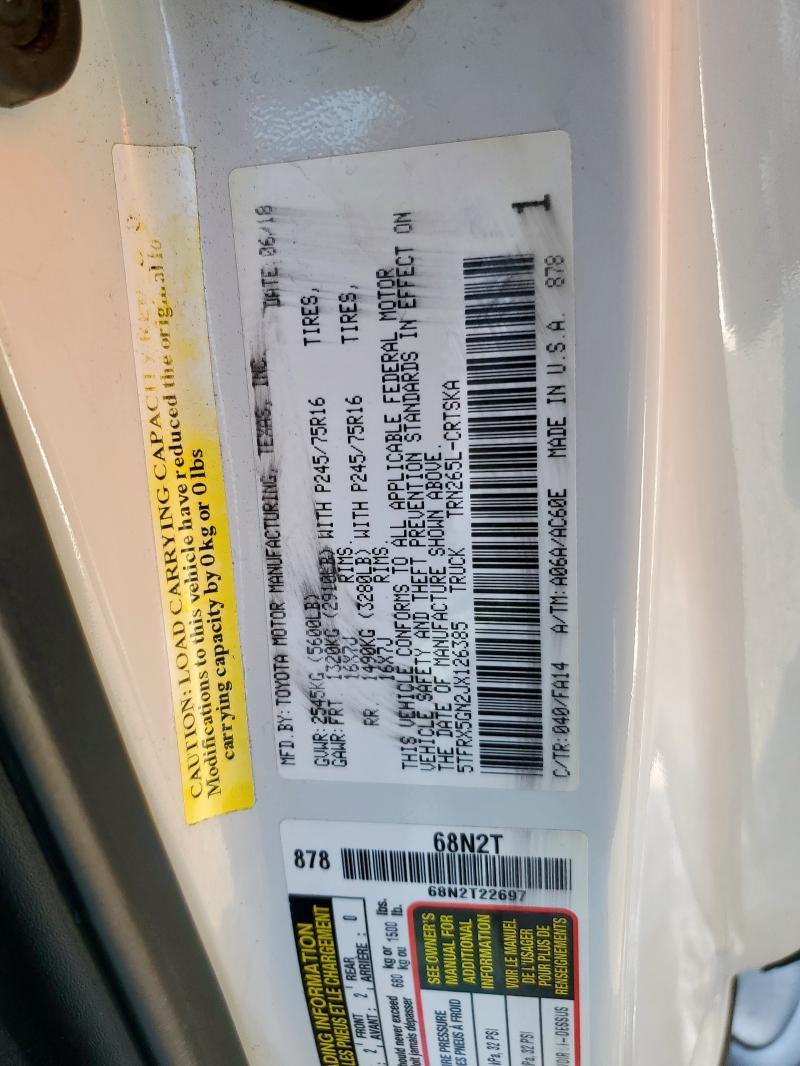 2018 TOYOTA TACOMA ACC - 5TFRX5GN2JX126385