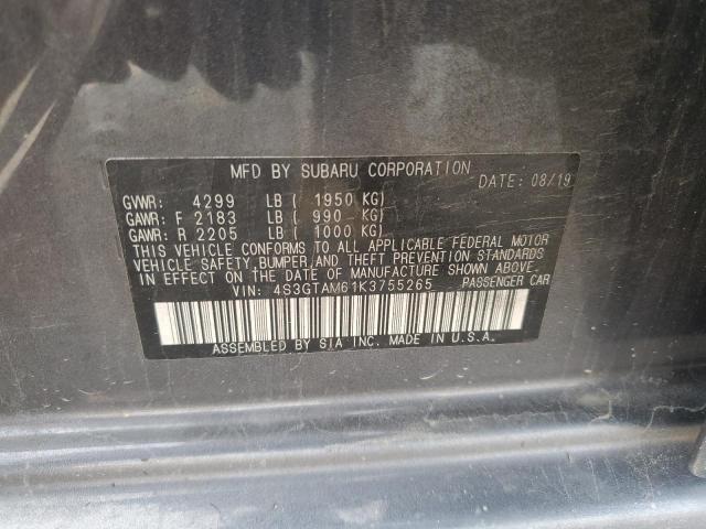 2019 SUBARU IMPREZA SP 4S3GTAM61K3755265