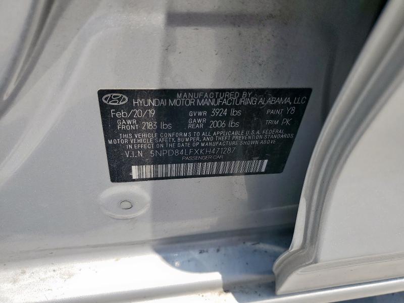 2019 HYUNDAI ELANTRA SE 5NPD84LFXKH471287