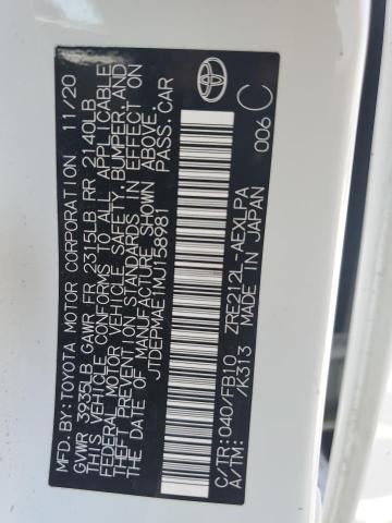 2021 TOYOTA COROLLA LE - JTDEPMAE1MJ158981