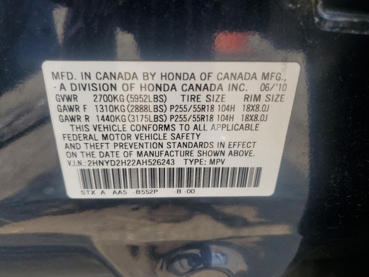 Acura Mdx 2010