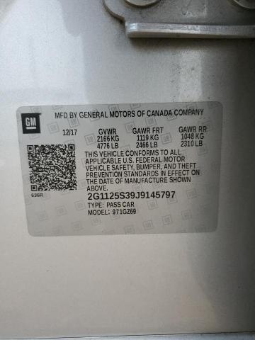 2018 CHEVROLET IMPALA PRE 2G1125S39J9145797
