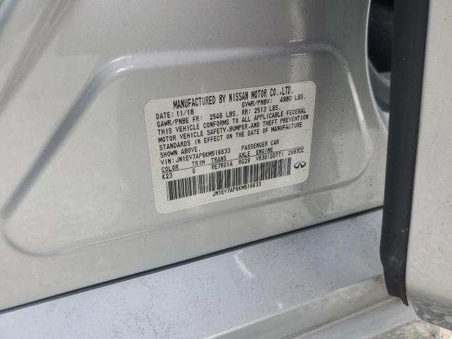 2019 INFINITI Q50 LUXE JN1EV7AP6KM516633