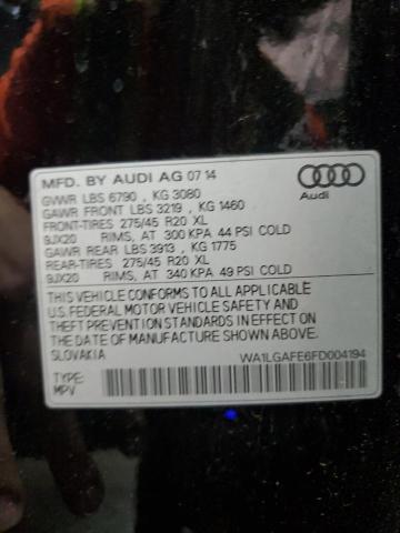 2015 AUDI Q7 PREMIUM - WA1LGAFE6FD004194
