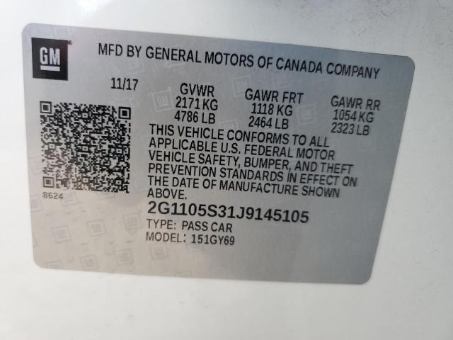 2018 CHEVROLET IMPALA LT - 2G1105S31J9145105