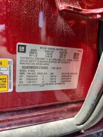 2015 BUICK ENCLAVE 5GAKRBKD5FJ193860