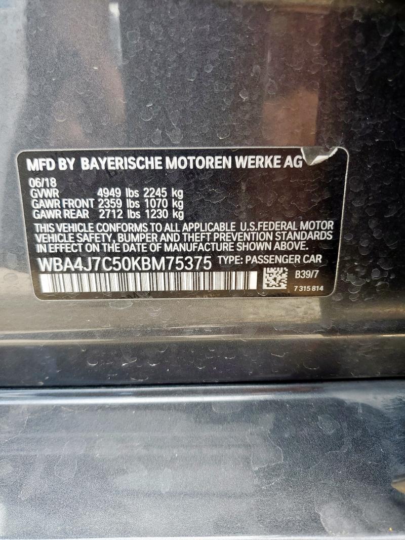 2019 BMW 440XI GRAN - WBA4J7C50KBM75375