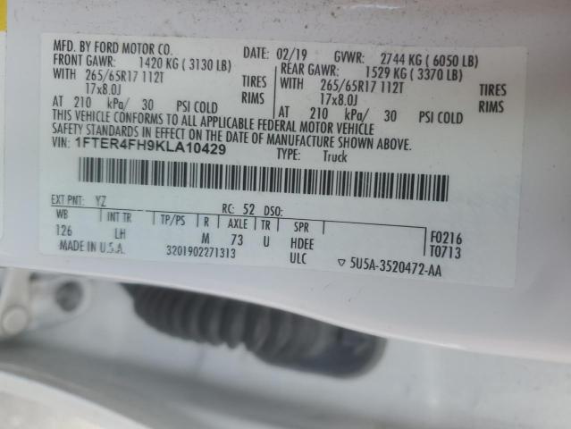 2019 FORD RANGER XL 1FTER4FH9KLA10429
