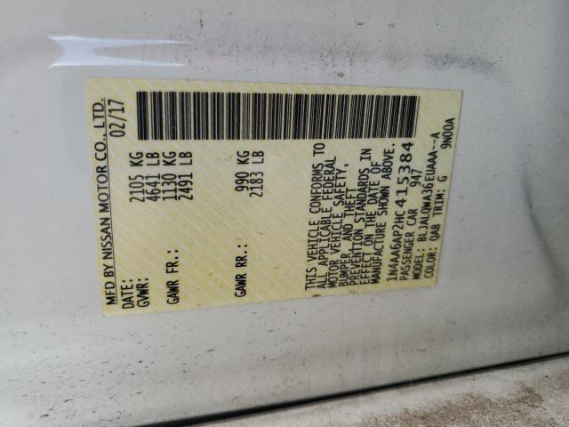 2017 NISSAN MAXIMA 3.5 - 1N4AA6AP2HC415384