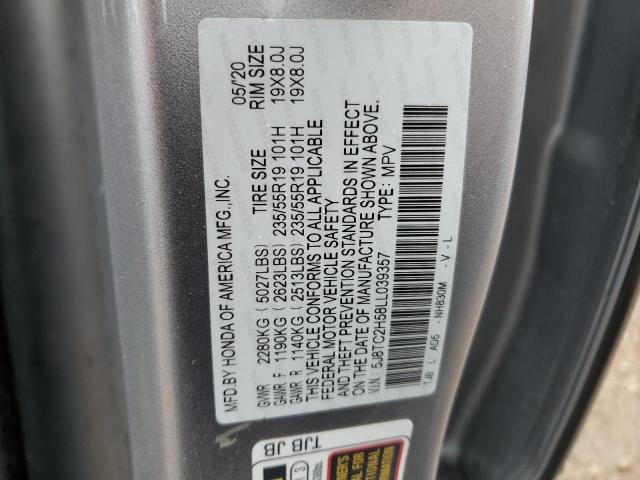 2020 ACURA RDX TECHNO 5J8TC2H58LL039357