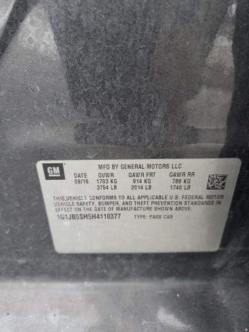 2017 CHEVROLET SONIC LS 1G1JB5SH5H4118377