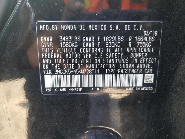 2019 HONDA FIT LX 3HGGK5H45KM728511
