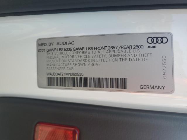 2021 AUDI A6 PREMIUM #3284611383