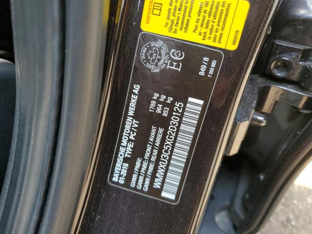 2016 MINI COOPER S WMWXU3C5XG2D30125