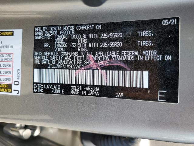 2021 LEXUS RX 350 L L - JTJJZKEA1M2022412