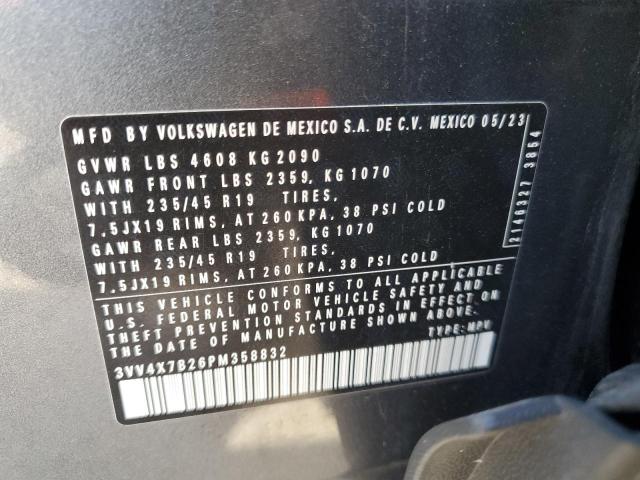 2023 VOLKSWAGEN TAOS SEL 3VV4X7B26PM358832