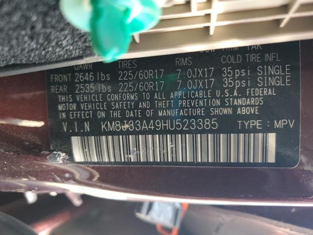 2017 HYUNDAI TUCSON LIM - KM8J33A49HU523385