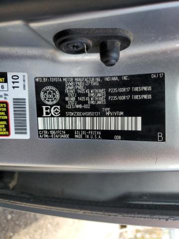 2017 TOYOTA SIENNA LE 5TDKZ3DC4HS850131