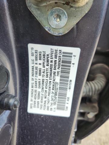 2019 HONDA INSIGHT TO 19XZE4F98KE027737