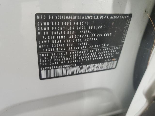 2022 VOLKSWAGEN TIGUAN SE - 3VV2B7AX3NM008378