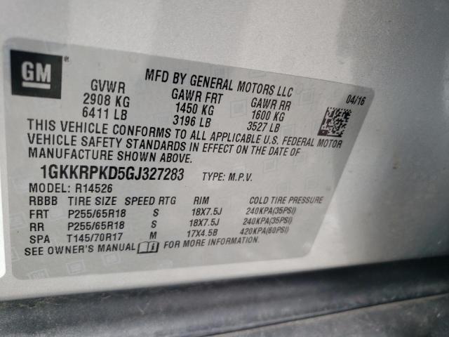 2016 GMC ACADIA SLE 1GKKRPKD5GJ327283