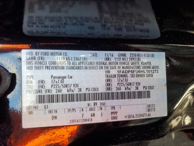 2017 FORD C-MAX TITA 1FADP5FU6HL101273