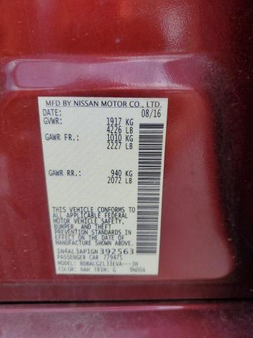 2016 NISSAN ALTIMA 2.5 - 1N4AL3AP1GN392563