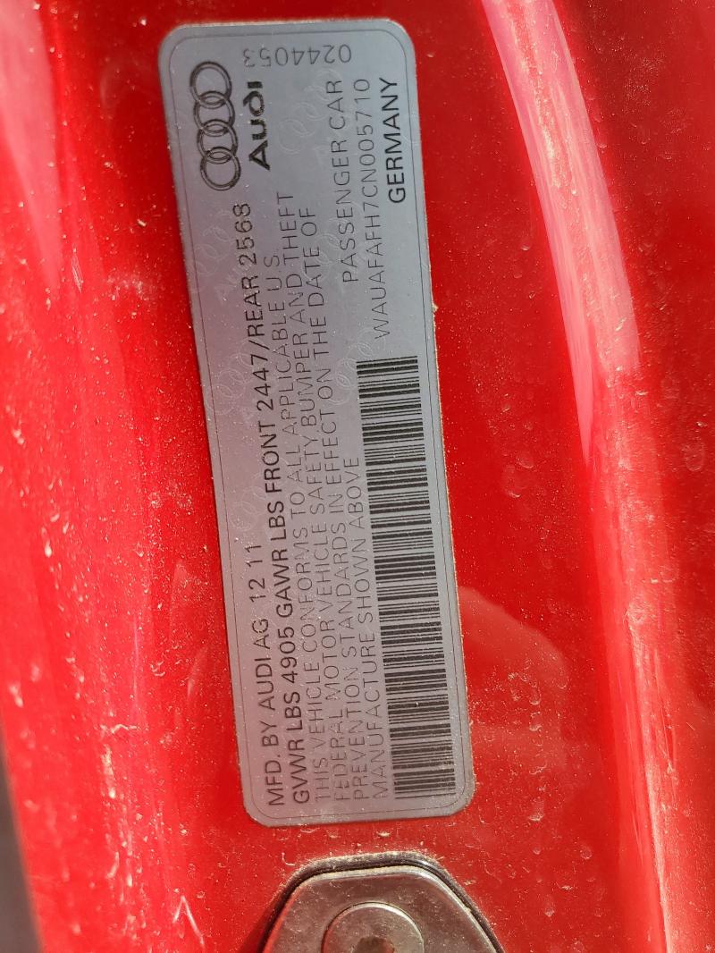 wauafafh7cn005710 - 2012 Audi a5 premium - #61032335