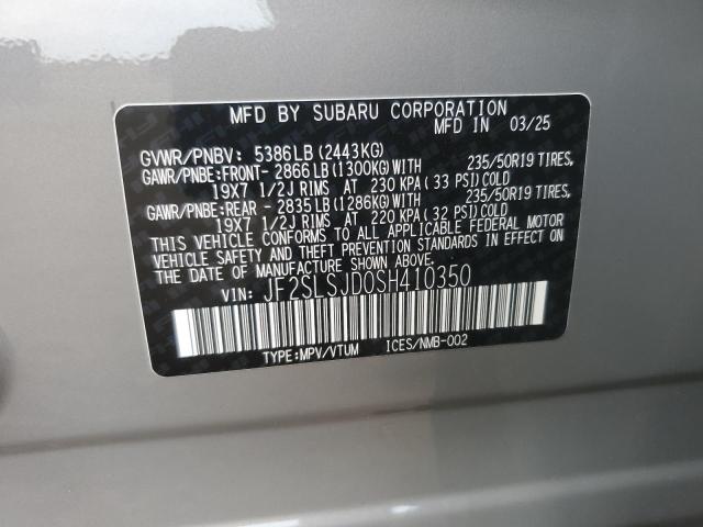 2025 SUBARU FORESTER S JF2SLSJD0SH410350