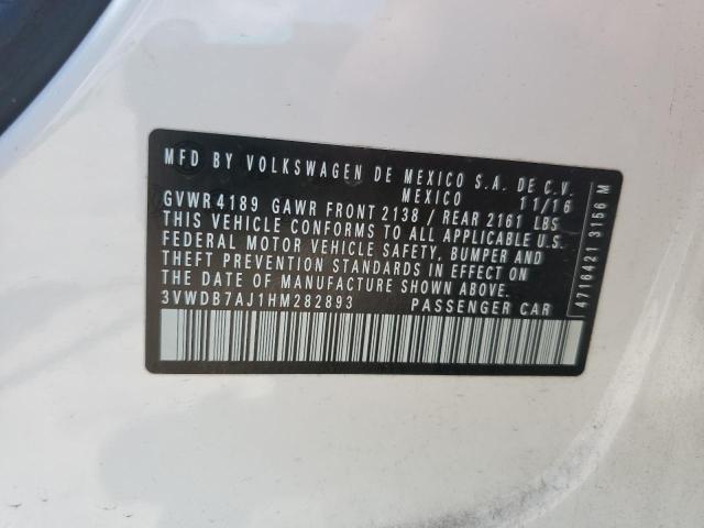 2017 VOLKSWAGEN JETTA SE - 3VWDB7AJ1HM282893
