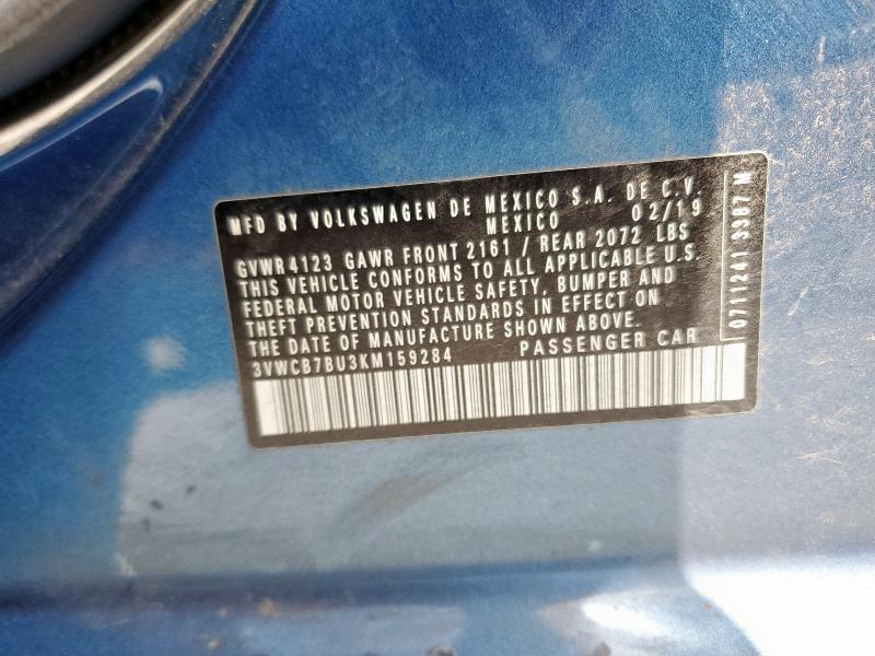 2019 VOLKSWAGEN JETTA S - 3VWCB7BU3KM159284