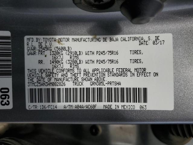 2017 TOYOTA TACOMA DOU 3TMCZ5AN3HM082826