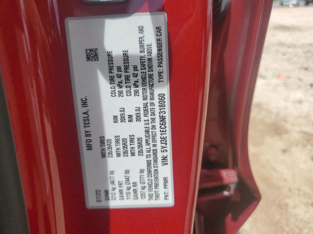 2022 TESLA MODEL 3 - 5YJ3E1EC6NF318060