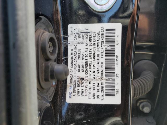 2017 HONDA CIVIC EXL - 2HGFC1F7XHH631990